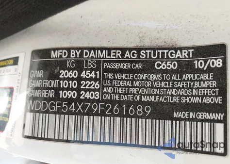 2009 Mercedes-Benz C 300 Luxury/Sport from USA, damaged, VIN WDDGF54X79F261689